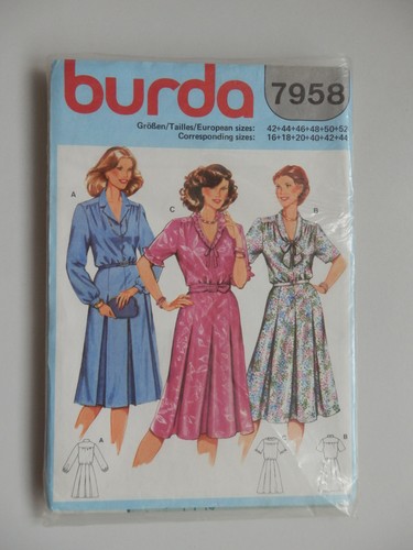 Vintage burda 7958 sewing - 7958,