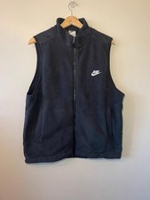 Nike Fleece Gilet Vest – Black – Men’s M – Full Zip – Lightweight Warm Layer
