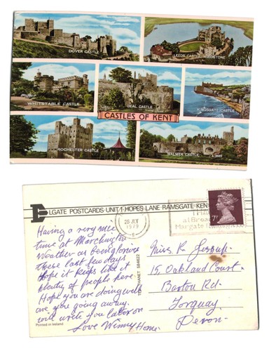 Postcard castles of - castles, kent