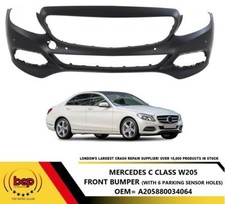 MERCEDES C CLASS W205 2014 - 2018 FRONT BUMPER SE MODELS 6 PDC HOLES A205880034