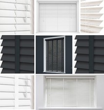 Fauxwood Venetian Blinds Easy Fit Home Office Blind 50mm Slats Trimable All Size