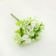21 Heads Artificial Flowers Silk Small Rose Bunch Bouquet Home Decor Wedding✰NEW