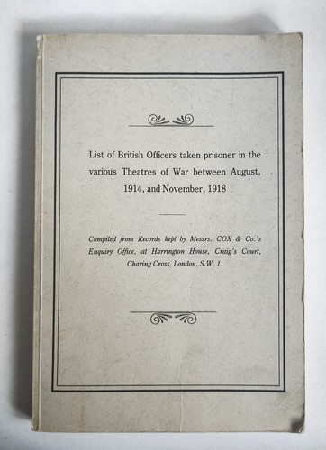 List british officers taken - officers,