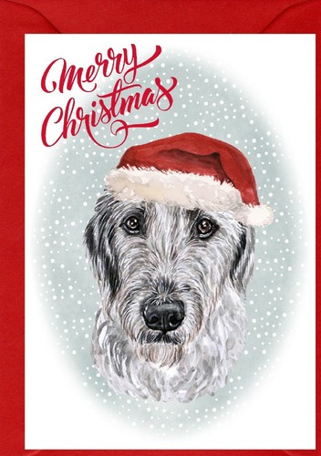 Irish wolfhound dog - a6, (4"x6")
