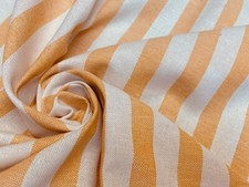 Linen Look White STRIPES Culla