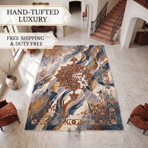 9x12 hand tufted wool area - 9x12,