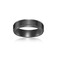 Black Zirconium 8MM Classic Flat Edge Wedding Band Ring Jewelry For Men Size 10