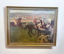 Edgar Degas Oil Painting Horse RacIng  Antique Frame Artagraph