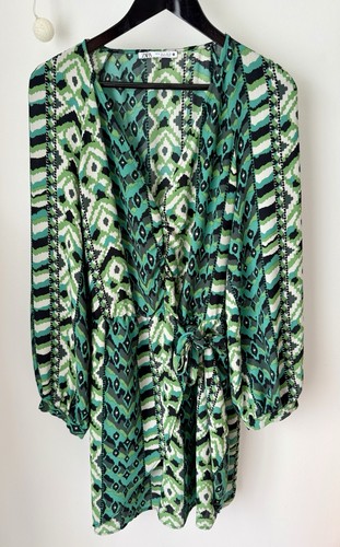 Zara green printed mini - green,