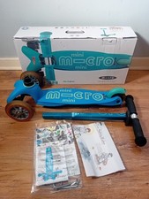 Mini Micro Scooter Blue Swiss Designed Best Children’s Scooter 3 Wheels Boxed 