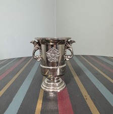 Vintage Silver-Plated English Rose Small Urn – 4” – Reg No 945535