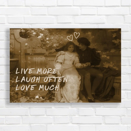 Vintage romantic couple sepia - romantic,