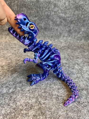 Articulated blue purple - blue&purple, t-rex