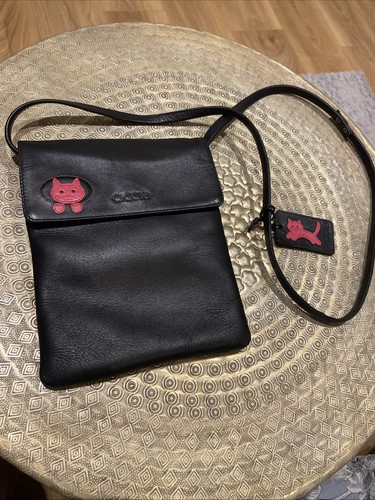 Ciccia black leather crossbody - ciccia,