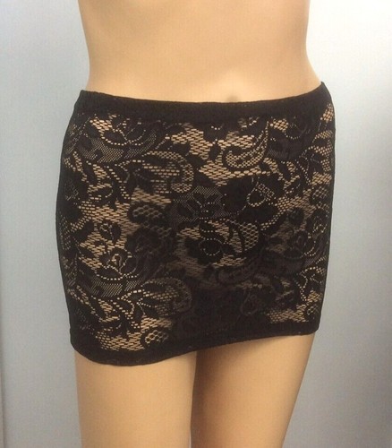 Black lace sexy micro mini - black,