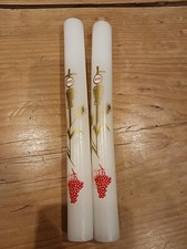 2 Baptism Communion White Church Candles