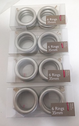 Silver curtain rings 35mm - rings, x