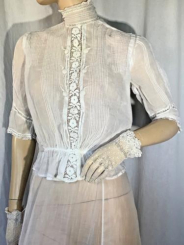 Antique edwardian blouse top - edwardian,