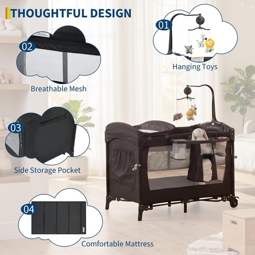 Portable baby playard - 4, in