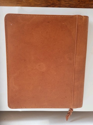Vintage leather zip folio - vintage,