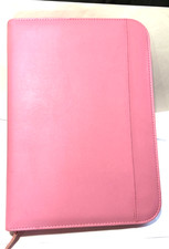 Collins Organiser -Folio 4 Ring Folder A 4 Size  Zipped Folio PINK Faux