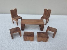 Vintage Wooden Play Furniture Sylvanian Families Dolls Wendy House Handmade 