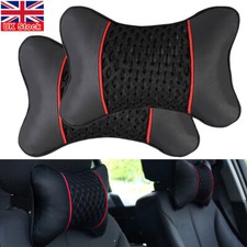 2x Premium Car Seat Head Neck Rest Support Cushion Pad Headrest Bone Pillow UK