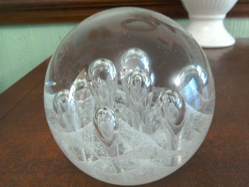 Paperweight art glass ball - glass, ball-