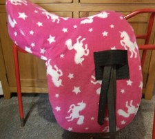 Unicorn Fleece Ride On Saddle