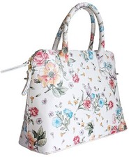 Italian white floral print