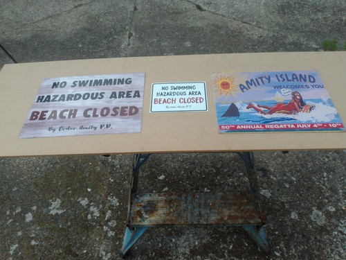 Jaws billboard and beach - jaws,
