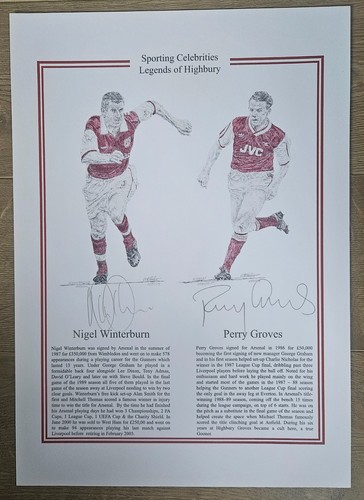Signed print arsenal legend - of,