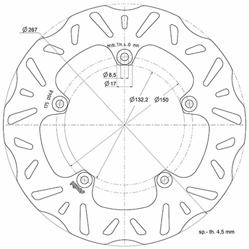 Polini brake disc 267 for - disc, d.267