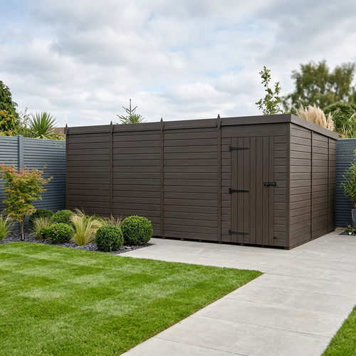 20x10 pent composite shed - composite,
