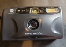 Minolta Riva AF35 C 35mm Film Point and Shoot Camera Black with Case