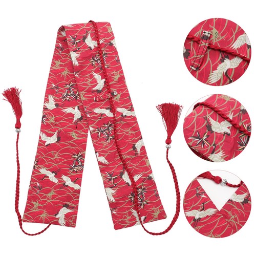 Traditional red kimono - kimono, waist