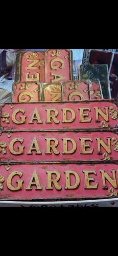 Vintage pink garden metal - garden, wall