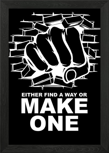 Make way framed wall art - make, a
