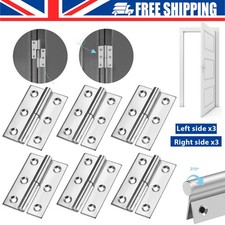 LIFT OFF DOOR BUTT HINGES 3x LEFT+3x RIGHT - 3" 75MM STAINLESS STEEL