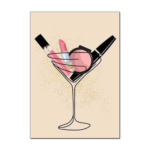 Martini glass wall - "martini, glass"