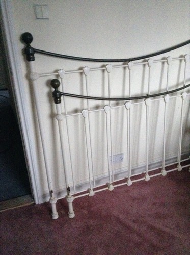 Antique cast iron bed - antique,