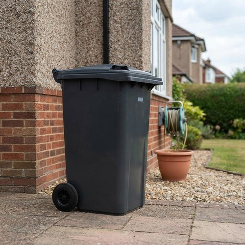 Grey black 240 litre wheelie - 240,