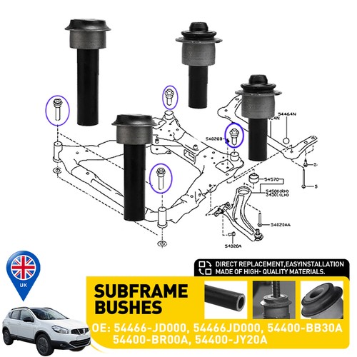 4pcs subframe bushes set - bushes,