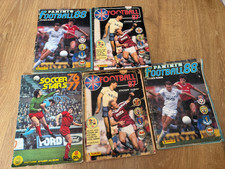 BUNDLE OF 5 PANINI FOOTBALL STICKER ALBUMS FROM 1970s AND 1987 / 88. FREE POST