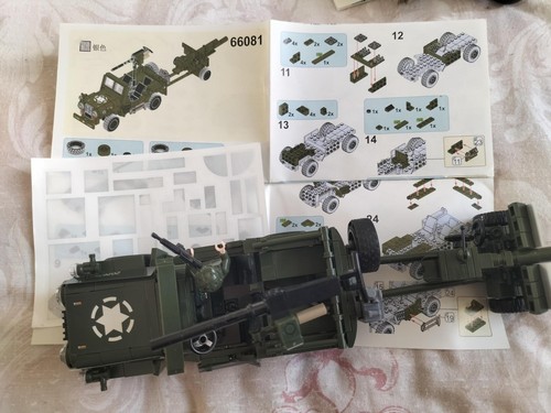 Moc ww2 jeep field gun - us,