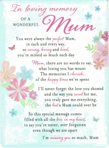 Mum grave card - mum, plastic