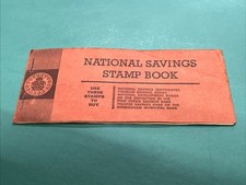 Vintage National Savings Stamp Book with 2 Stamps