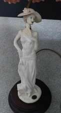 DEAR Elegant Lady Table Lamp Sculpture by Auro Belcari Made in Italy. With Shade