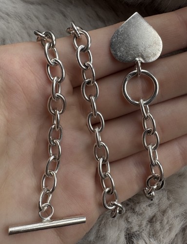 925 silver heart bar - silver,