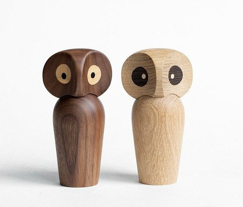 Handmade wooden owl doll - wooden,